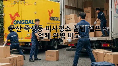 군산 죽성동 이사청소 꿀팁🍯: 셀프 vs 업체 완벽 비교!